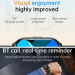 KT73S 1.85 inch Square Screen BT Call Smart Watch, Heart Rate / Blood Pressure / Blood Oxygen / Female Health / Sleep Monitoring - Image 8
