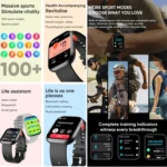 LC88 2 inch Square Screen BT Call Smart Watch, Heart Rate / Blood Pressure / Blood Oxygen / Sleep Monitoring - Image 4