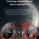 T82 1.43 inch Round Screen BT Call Smart Watch, Heart Rate / Blood Pressure / Blood Oxygen / Sleep / Blood Sugar / HRV / Metope / SOS - Image 2