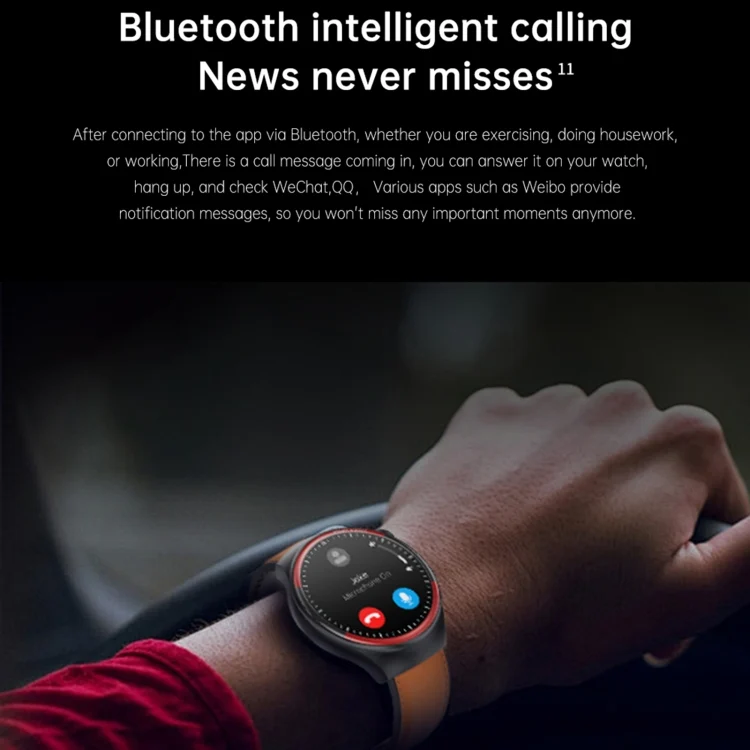 EDA0073706_B2.webp T82 1.43 inch Round Screen BT Call Smart Watch, Heart Rate / Blood Pressure / Blood Oxygen / Sleep / Blood Sugar / HRV / Metope / SOS - Image 3