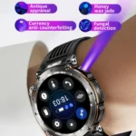 HT30 1.7 inch IP68 Waterproof Camouflage Silicone Band Smart Watch, Support Flashlight / Banknote Detector Light / Compass - Image 5