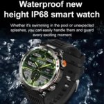 HT30 1.7 inch IP68 Waterproof Camouflage Silicone Band Smart Watch, Support Flashlight / Banknote Detector Light / Compass - Image 8