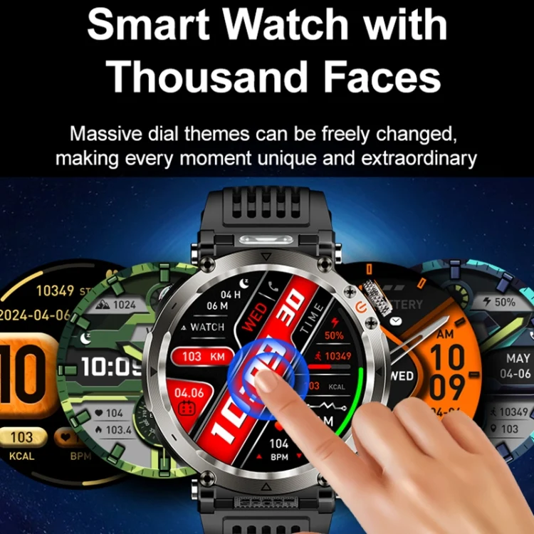 EDA0073708_B9.webp HT30 1.7 inch IP68 Waterproof Camouflage Silicone Band Smart Watch, Support Flashlight / Banknote Detector Light / Compass - Image 10