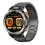 HT30 1.7 inch IP68 Waterproof Steel Band Smart Watch, Support Flashlight / Banknote Detector Light / Compass