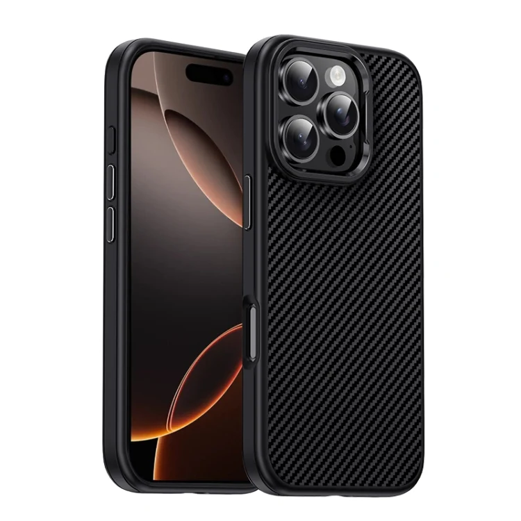 Carbon Fiber Textured Oil Spray MagSafe Magnetic Phone Case, For iPhone 16 Pro Max, For iPhone 16 Pro, For iPhone 16 Plus, For iPhone 16
