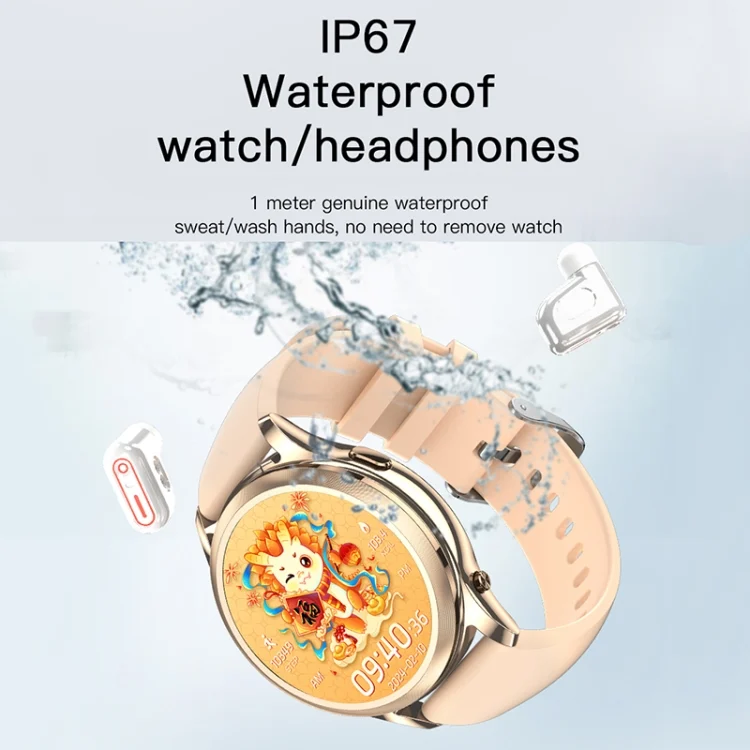 EDA0073729_B1.webp X17 mini 1.27 inch IP67 Waterproof 2 in 1 Bluetooth Earphone Smart Watch - Image 2