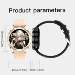 X17 mini 1.27 inch IP67 Waterproof 2 in 1 Bluetooth Earphone Smart Watch - Image 11