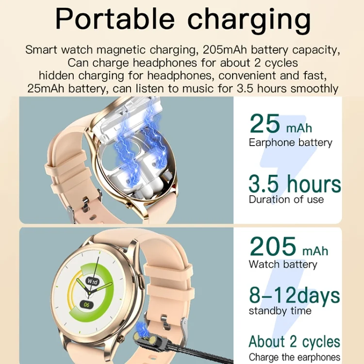 EDA0073729_B5.webp X17 mini 1.27 inch IP67 Waterproof 2 in 1 Bluetooth Earphone Smart Watch - Image 6
