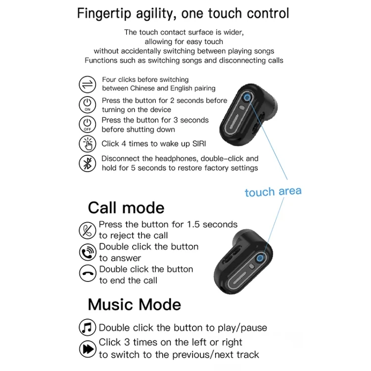 EDA0073729_B6.webp X17 mini 1.27 inch IP67 Waterproof 2 in 1 Bluetooth Earphone Smart Watch - Image 7