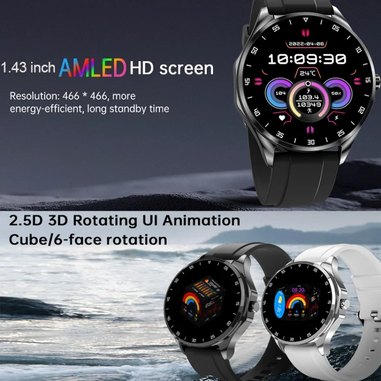 EDA0073734_B1.webp X20 1.43 inch IP67 Waterproof 2 in 1 Bluetooth Earphone Smart Watch - Image 2