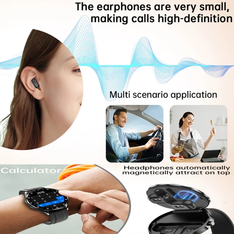 EDA0073734_B4.webp X20 1.43 inch IP67 Waterproof 2 in 1 Bluetooth Earphone Smart Watch - Image 5