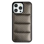 Carbon Fiber Texture Down Jacket Phone Case, For iPhone 13 Pro, For iPhone 13, For iPhone 12, For iPhone 12 Pro Max, For iPhone 12 Pro