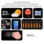 CY19 1.32 inch AMOLED Screen Silicone Strap Smart Watch, Blood Oxygen/Blood Pressure/Heart Rate - Image 6