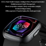 ET593 1.75 inch IPS Square Screen Smart Watch, ECG Electrocardiogram / Blood Sugar Monitoring - Image 2