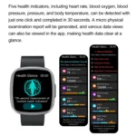 ET593 1.75 inch IPS Square Screen Smart Watch, ECG Electrocardiogram / Blood Sugar Monitoring - Image 4