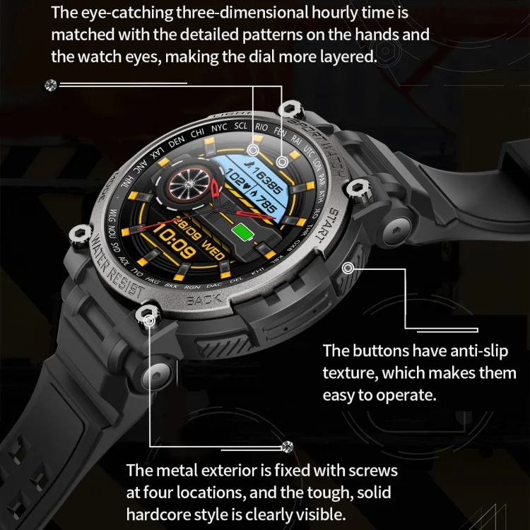 EDA0073783_B2.webp LC17 1.53 inch TFT Round Screen Sports Smart Watch, Heart Rate / Blood Oxygen / Blood Pressure - Image 3