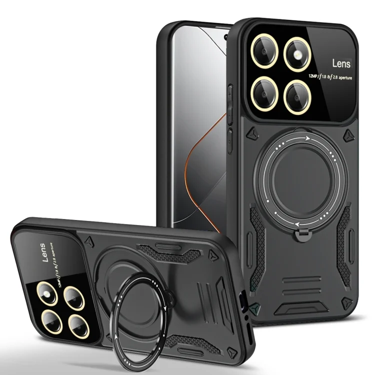 Large Window MagSafe Holder Phone Case, For Xiaomi 14 Pro, For Xiaomi 14, For Xiaomi 13T / 13T Pro