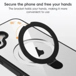 High Transparency MagSafe Holder Phone Case, For iPhone 11 - Image 3