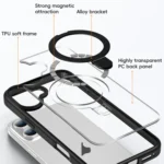 High Transparency MagSafe Holder Phone Case, For iPhone 11 - Image 10