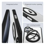 High Transparency 360 Degree Rotating Holder MagSafe Phone Case, For iPhone 11 - Image 3