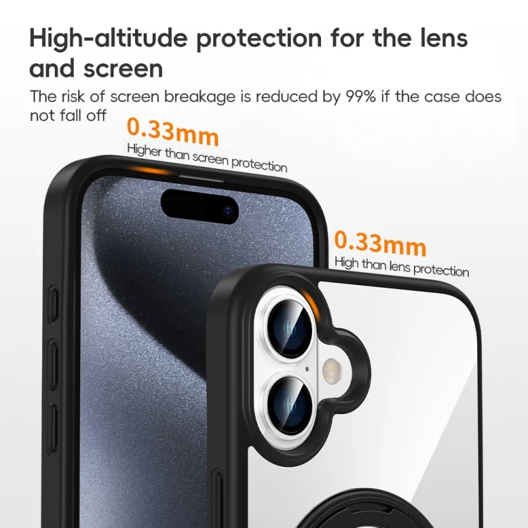 EDA0073842_B8.webp High Transparency 360 Degree Rotating Holder MagSafe Phone Case, For iPhone 11 - Image 9
