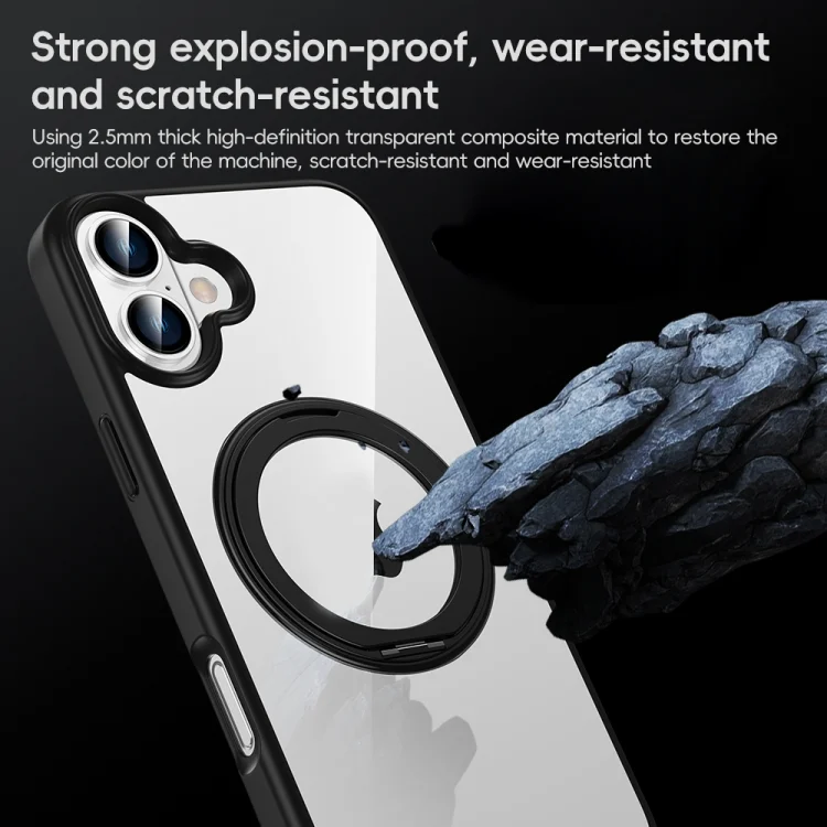 EDA0073842_B9.webp High Transparency 360 Degree Rotating Holder MagSafe Phone Case, For iPhone 11 - Image 10