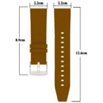 Square 22mm Leather Watch Band - Image 3