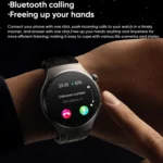MT200 1.43 inch AMOLED IP67 Steel Band Smart Call Watch, Support ECG - Image 4