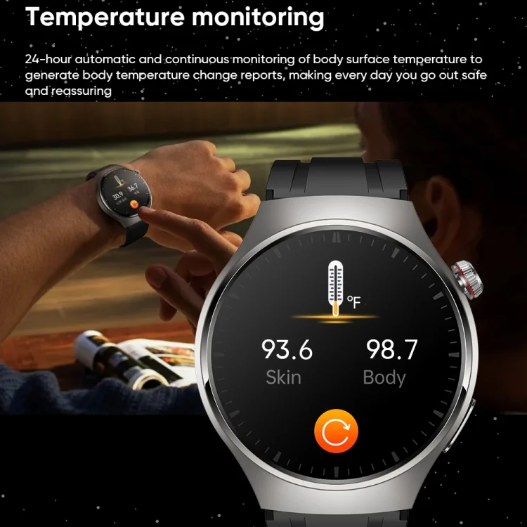 EDA0074068_B6.webp MT200 1.43 inch AMOLED IP67 Steel Band Smart Call Watch, Support ECG - Image 7