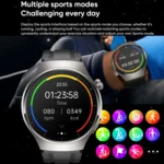 MT200 1.43 inch AMOLED IP67 Steel Band Smart Call Watch, Support ECG - Image 9