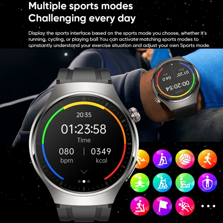 EDA0074068_B8.webp MT200 1.43 inch AMOLED IP67 Steel Band Smart Call Watch, Support ECG - Image 9
