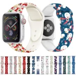 Christmas Pattern Silicone Watch Band, For Apple Watch 46mm / 49mm / 45mm / 44mm - Image 3