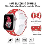 Christmas Pattern Butterfly Buckle Silicone Watch Band, For Apple Watch 42mm / 41mm / 40mm / 38mm - Image 4
