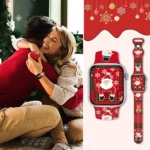 Christmas Pattern Butterfly Buckle Silicone Watch Band, For Apple Watch 42mm / 41mm / 40mm / 38mm - Image 6