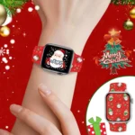 Christmas Pattern Butterfly Buckle Silicone Watch Band, For Apple Watch 42mm / 41mm / 40mm / 38mm - Image 7