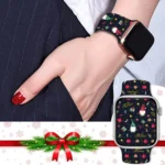 Christmas Pattern Butterfly Buckle Silicone Watch Band, For Apple Watch 42mm / 41mm / 40mm / 38mm - Image 8