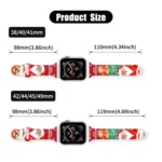 Christmas Pattern Reverse Buckle Silicone Watch Band, For Apple Watch 42mm / 41mm / 40mm / 38mm - Image 4