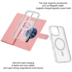 ViLi GBS-C Series MagSafe Magnetic RFID Leather Flip Phone Case, For iPhone 16 Pro Max, For iPhone 16 Pro, For iPhone 16 Plus, For iPhone 16, For iPhone 15 Pro Max, For iPhone 15 Pro... - Image 3