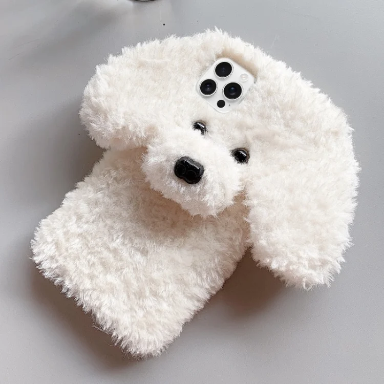 EDA007412613A.webp Teddy Dog Plush TPU Phone Case, For iPhone 13 Pro Max, For iPhone 13 Pro, For iPhone 13, For iPhone 13 mini, For iPhone 12, For iPhone 12 Pro Max - Image 1