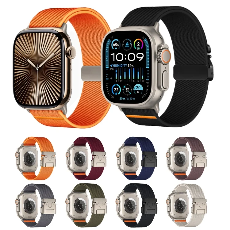 EDA0074139_B1.webp Parachute Buckle Elastic Nylon Watch Band, For Apple Watch 46mm / 49mm / 45mm / 44mm, For Apple Watch 42mm / 41mm / 40mm / 38mm - Image 2