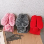 3D Cute Long-eared Rabbit Plush Full Coverage Phone Case, For iPhone 15 Plus, For iPhone 15, For iPhone 14, For iPhone 14 Pro, For iPhone 14 Pro Max, For iPhone 13 Pro Max - Image 2