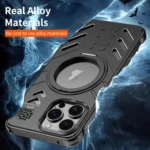 Knight Series Alloy Cooling MagSafe Phone Case, For iPhone 16 Pro Max, For iPhone 16 Pro - Image 3