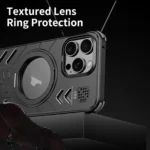Knight Series Alloy Cooling MagSafe Phone Case, For iPhone 16 Pro Max, For iPhone 16 Pro - Image 5