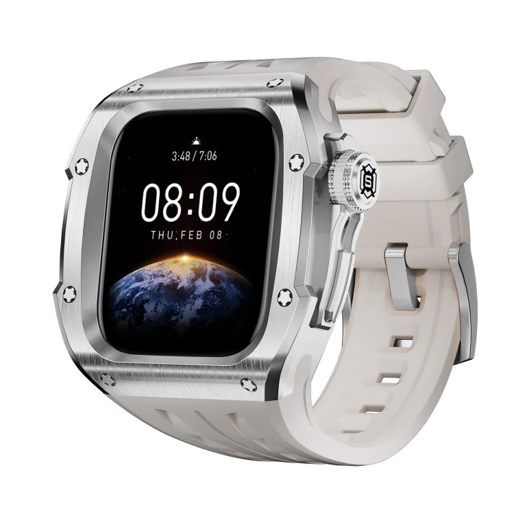 RedPepper Armor Metal Case Integrated Silicone Watch Band