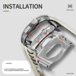 RedPepper Armor Metal Case Integrated Silicone Watch Band - Image 4