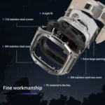 RedPepper Armor Metal Case Integrated Silicone Watch Band - Image 6