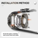 RedPepper Armor Metal Case Integrated Silicone Watch Band - Image 7