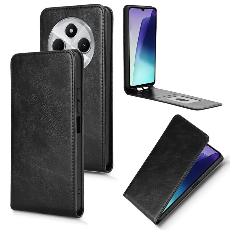 Magnetic Vertical Flip Leather Phone Case, For Redmi 14C 4G / 14R 5G, For Redmi 13 4G / Note 13R 5G