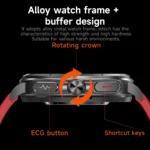 ET492 1.43 inch AMOLED Screen Steel Strap Smart Watch Supports ECG/Blood Sugar Monitoring - Image 4
