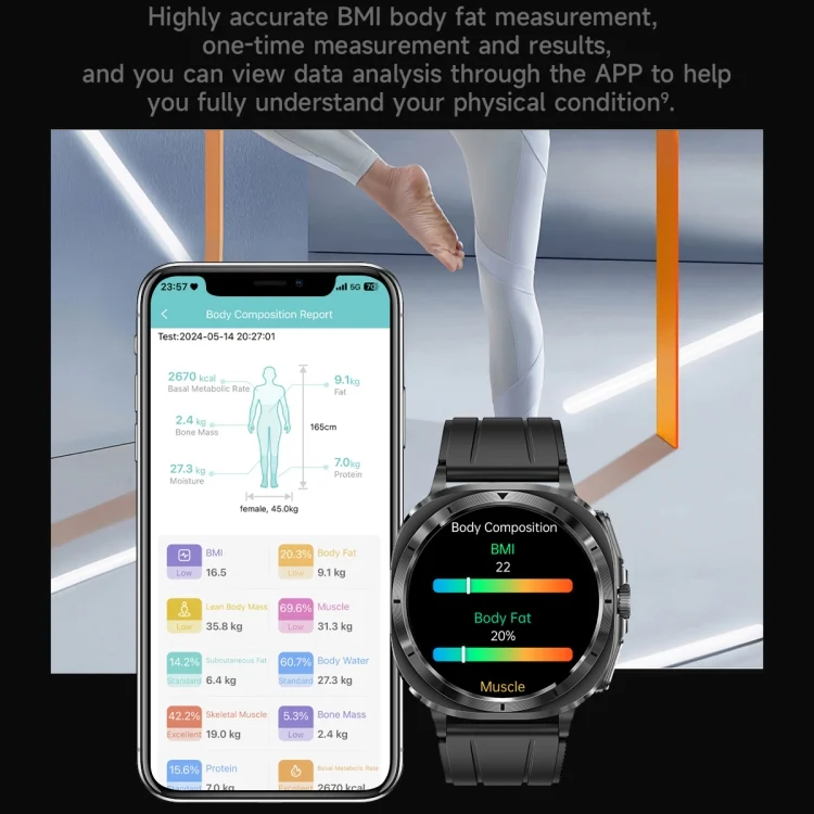 EDA0074253_B7.webp ET492 1.43 inch AMOLED Screen Steel Strap Smart Watch Supports ECG/Blood Sugar Monitoring - Image 8